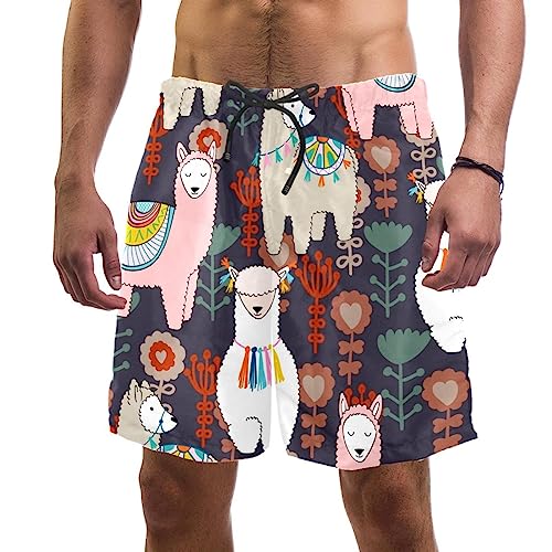 Maillots de bain pour hommes à séchage rapide short plage alpagas