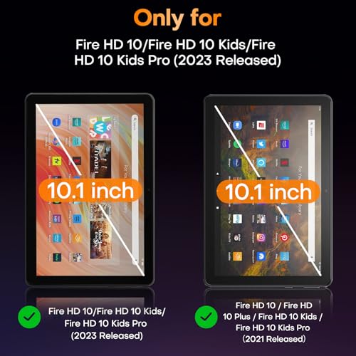 Image of OMOTON Screen Protector for Amazon Fire HD 10 Tablet (13th /11th Generation, 2023 /2021 Released) /Fire HD 10 Plus /10 Kids /Kids Pro All-New 10.1 Inch, TOP 9H+ Tempered Glass with Easy Installation Tray, Bubble-Free & Scratch-Resistant
