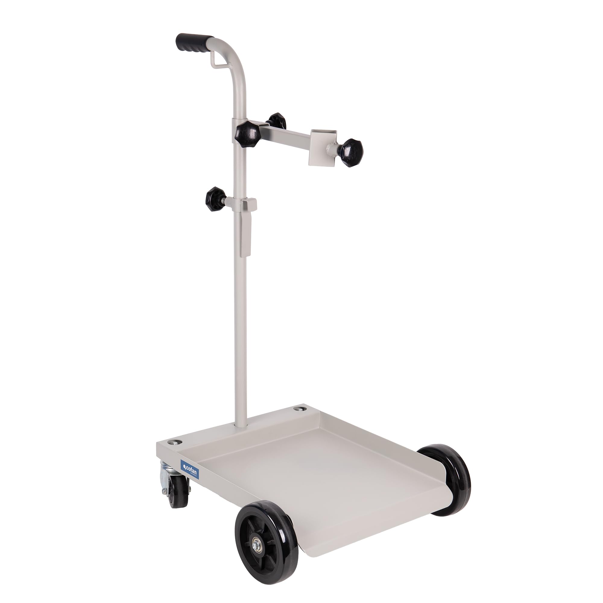 Cofan Carretilla portabidones de 60 litros | Ruedas delanteras de Ø150 mm y traseras de Ø75 mm | Mango ergonómico | Estructura de acero reforzado | Transporte de bidones en talleres y entornos industr