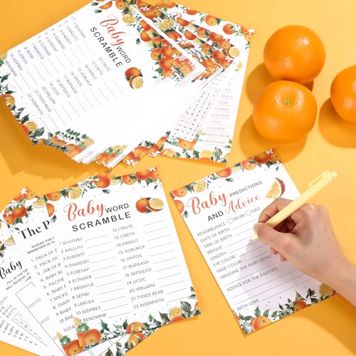 Image of Jetec 302 Pcs Baby Shower Games, 6 Games,50 Sheets Each, Little Cutie