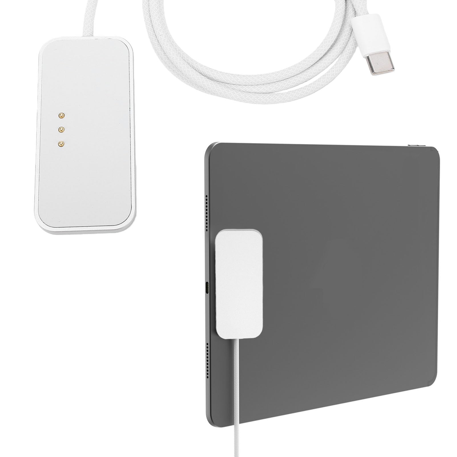 Fabater Caricatore Wireless Magnetico da 35 W Cavo di Ricarica Rapido Leggero per Pro 12,9" Tablet 3a 4a 5a 6a Generazione Argento 1 unità (O)