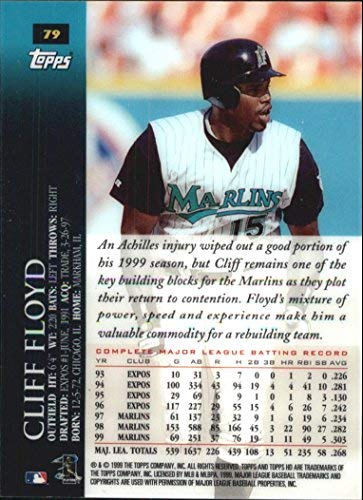 Amazon.com: 2000 Topps HD #79 Cliff Floyd MLB Baseball