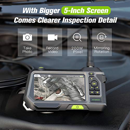 Loijon Câmera industrial da inspeção do endoscópio endoscópio com tubo semi-rígido 3500mAh Bateria 5