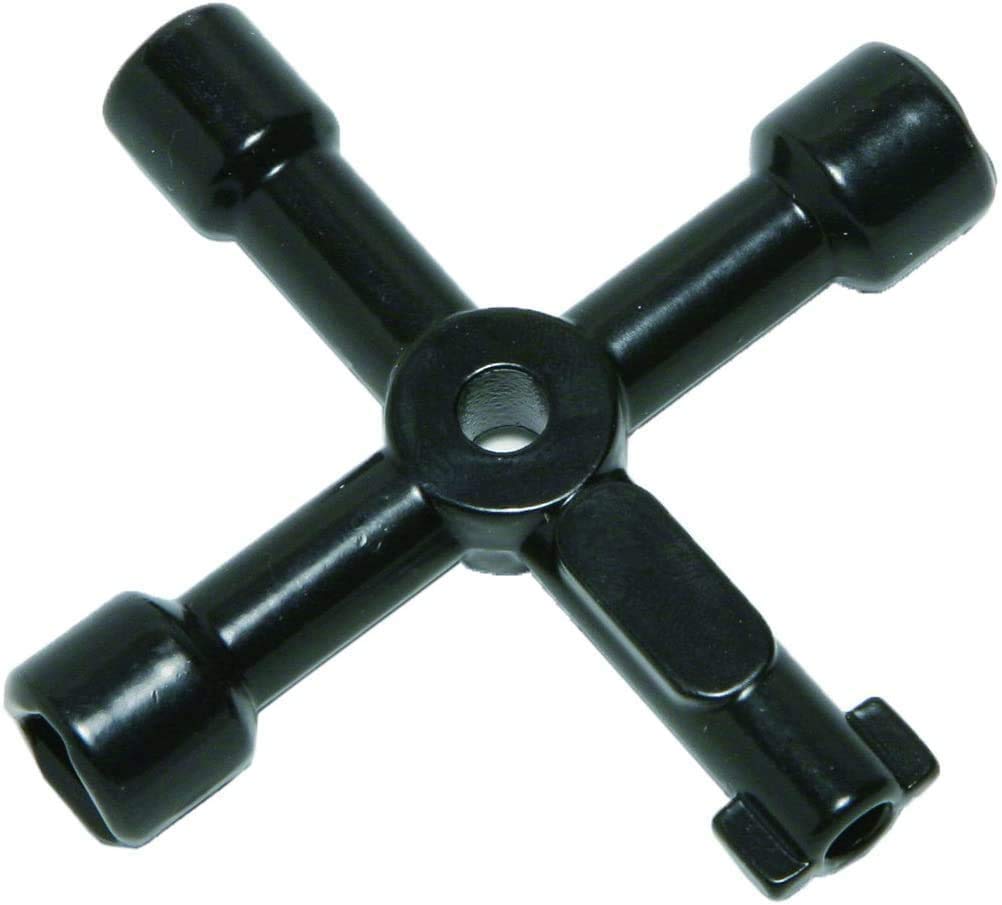 A1sonic Quality For Less A1sonic® Brass Radiator Key - Radiator Bleed Key - Radiator Bleed Valve Key - Venting Air Valve Meter Key Utility Key (Black Plastic Utility Way) Size 4