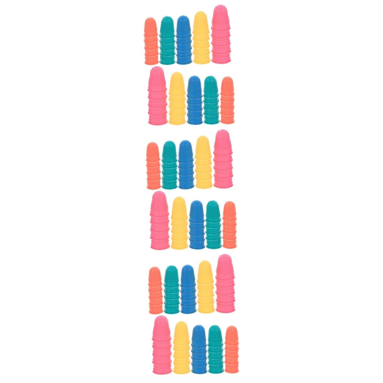Beaupretty 3 Series De Goma Antideslizante Cubre Dedos Antiadherentes Agarre De Reutilizable Puntas De Los Dedos De Goma Tapas Para Los Dedos Caucho 50 Piezas*3