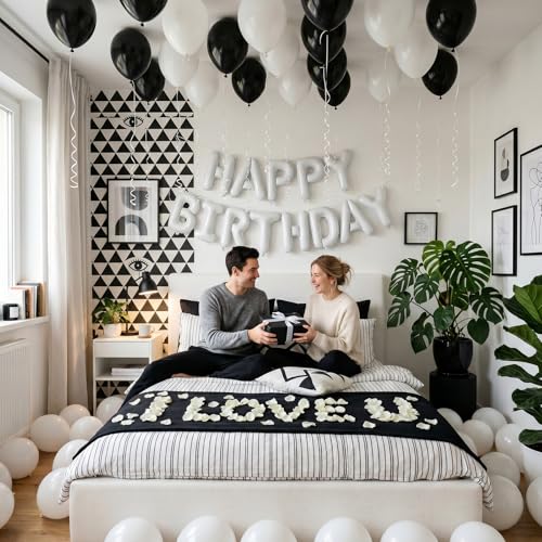 Image of Togvu White Balloons 50Pack 12 Inch White Latex Party Balloons for Birthday Party Wedding Engagement Bridal Baby Shower Decorations