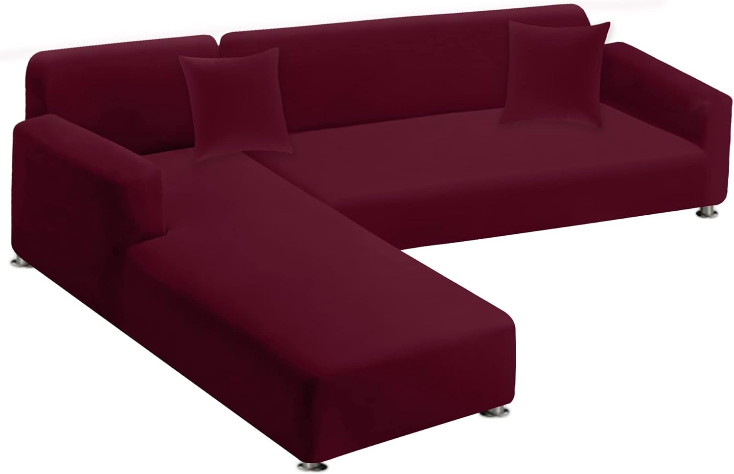 LA MEACK Sectional Couch Covers 2Piece Softness L Shaped