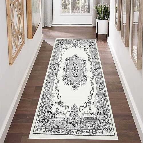 Tapis de passage sur mesure 50x120 cm blanc antidérapant - 2