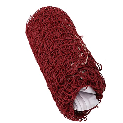 Portable Badminton Net Set, Badminton Mesh Net, 6.5 * 0.5m/21.3 * 1.6ft Standard 2.5cm Square Mesh Net Portable Outdoor for Outdoor Sports Entertainment and Training (Crimson)