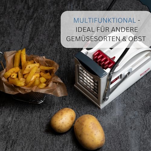 Pommesschneider Westmark mit Soft-Touch-Hebel für Pommes und Gemüsesticks