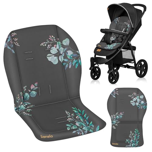 lionelo SEATLINER Matelas Universel pour Poussette, Tissu Imperméable Réversible, Compatible avec la Plupart des Poussettes, Insert Doux pour Poussette Bébé
