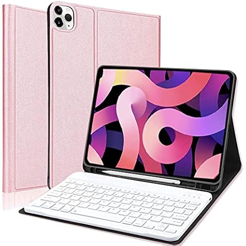 Satohom Keyboard Case for iPad Air 5th 2022 4th 2020 10.9 inch Magnetic Detachable Keyboard with Pu Leather Case for iPad Pro 11 inch 2020 2018 Wireless Bluetooth Keyboard Cover with Pencil Holder Cover