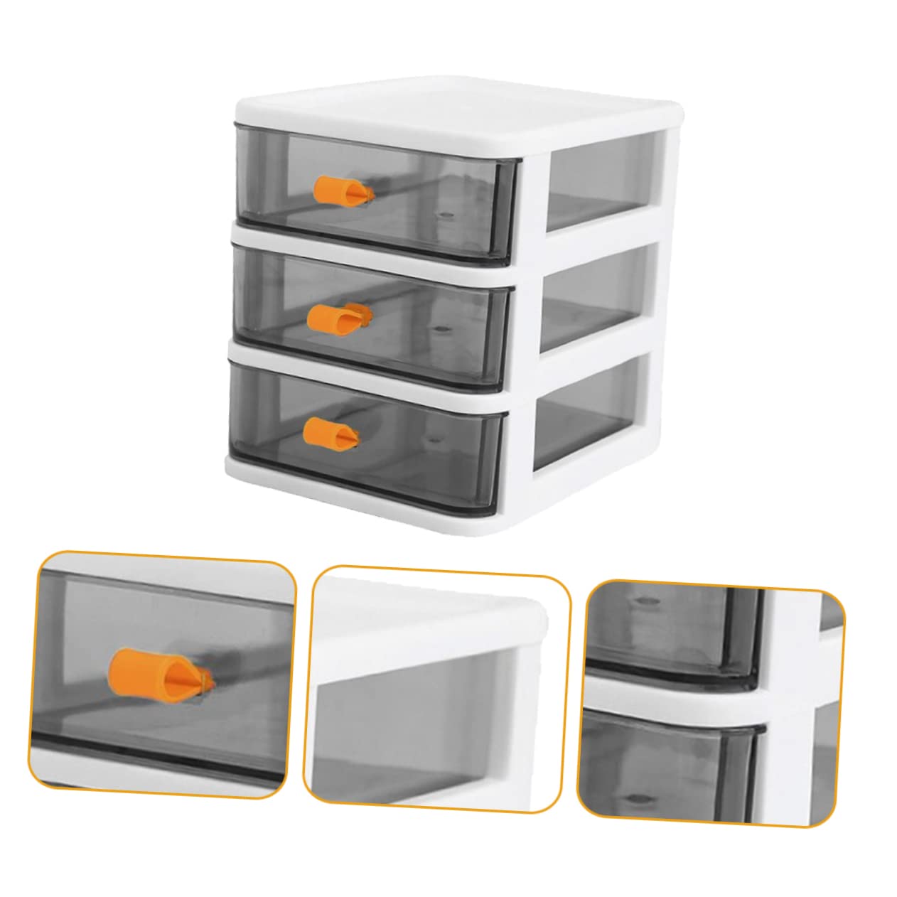 COLLBATH Mini Desktop Storage Box with Kitchen Seasoning Refrigerator Bag Organizer Compact Cabinet for Office Home Use Space Saving Storage Solution