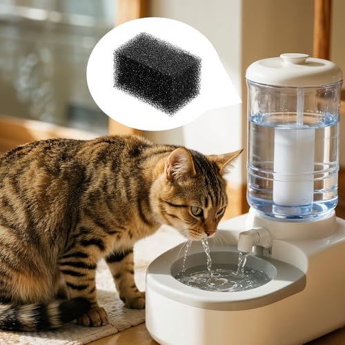 Repuestos 9 esponjas filtro para fuente de agua gatos miniatura 5