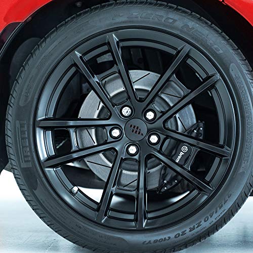 Image of IPG Compatible for Dodge Charger Challenger Durango Wheel Center Cap Decal Sticker Wrap Kit Personalize Your Vehicle (Inner Logo, Black Carbon Fiber)