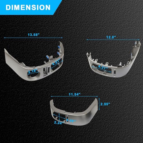 Image of 4Pcs A /C Dash Air Vent Panel Trim Fit for Toyota Prius 2004-2009 1.5L - Center Console Air Outlet Cover Left & Right, Direct Replacement 55670-47060 55475-47020, Gray Plastic Interior HVAC Vent Grille