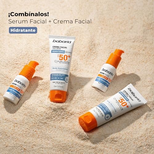 Miniatura 6 de Babaria - Serum Acido Hialuronico | Protector Solar Facial 50 | Acido Hialuronico Serum Facial | Proteccion Solar 50