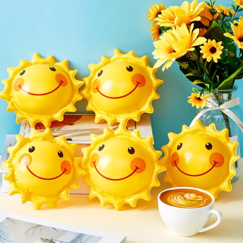 Jexine 100 Pcs Inflatable Sun Beach Balls, 5 Inch Mini Beach Balls Bulk - image 6