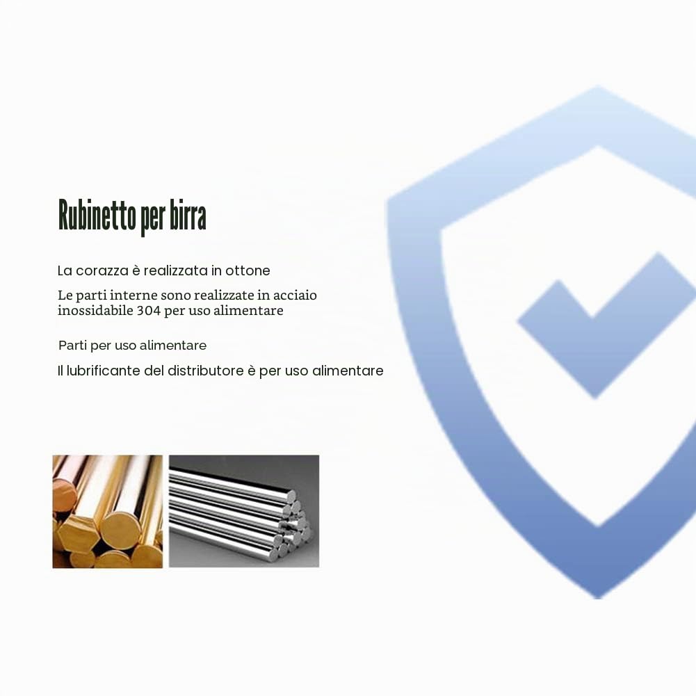 MAGT Rubinetto per Birra, Rubinetto Regolabile per Birra in Acciaio Inossidabile Rubinetto del Barilotto di Birra con Filettatura G5/8 per Bar a Casa