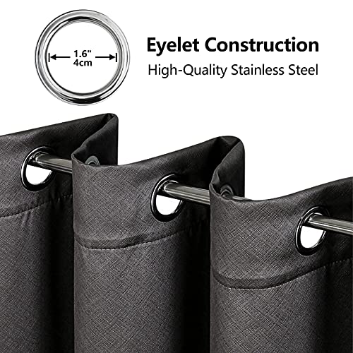 Krismile Total Blackout Curtains with Eyelet-Thermal Insulated Soundproof & Noise Reducing - Image 3
