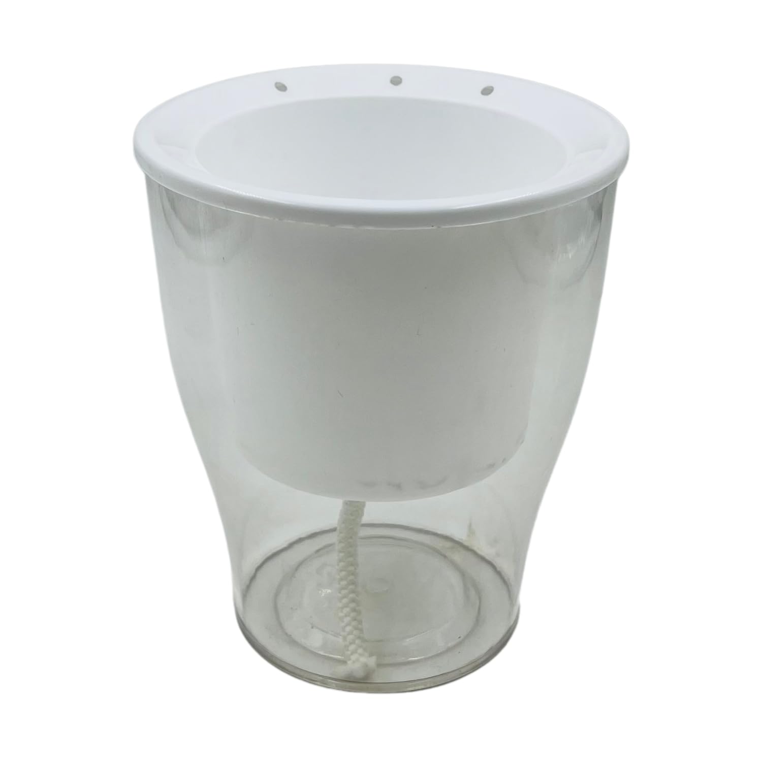 Hug A Plant | Clear Selwatering 5inch Round Plastic Pot for Home & Garden (White) (B0C7BGGYMH) Amazon Price History, Amazon Price Tracker
