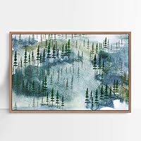 Framed Canvas Wall Art Pine Trees Canvas Prints Home Artwork Decoration for Living Room,Bedroom - 16x24 inches