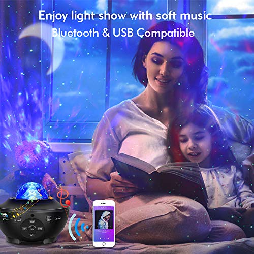 Star Projector, 3 in 1 Galaxy Projector for Bedroom, Starlight Projector with Bluetooth Speaker and Remote Control… 2 Star Projector, 3 in 1 Galaxy Projector for Bedroom, Starlight Projector with Bluetooth Speaker and Remote Control… - Image 2
