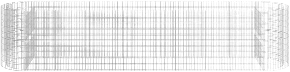 Gabion Raised Bed Gabion Cages Basket Steel Woven Gabion Net Garden Plant Above Ground Garden Boxes Outdoor Garden Galvanized Planters Metal Trough, 74.8"x19.7"x19.7" (Silver 196.9"x39.4"x39.4")