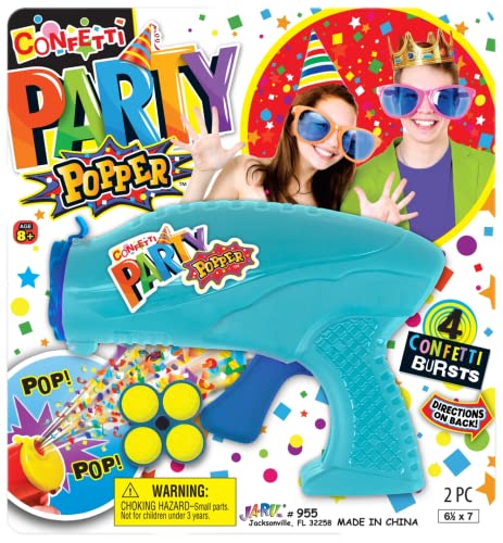 Image of JA-RU Party Poppers Confetti Shooters (144 Units) Air Powered Confetti Gun. Wedding Send Off Ideas, Gender Reveal Ideas, Birthday Party & New Years Eve Partys Supplies. 955-144s