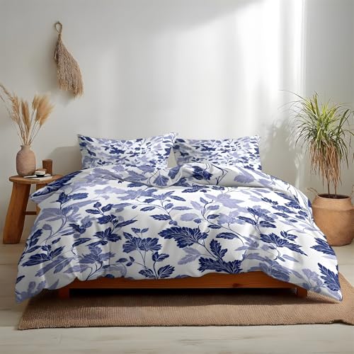 Housse de couette 220x240 feuilles bleues pour transformer votre chambre en oasis - 3
