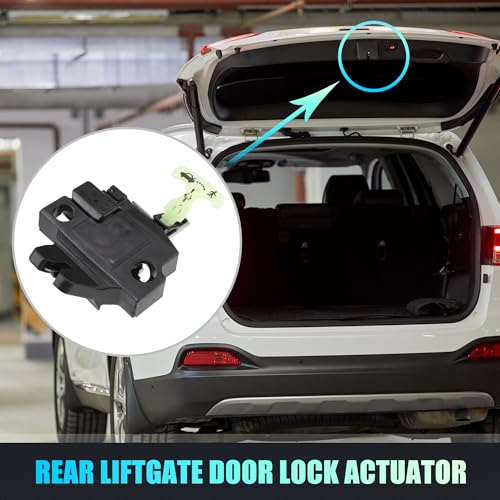 Image of X AUTOHAUX Replacement Rear Liftgate Door Lock Actuator for Toyota Yaris 2007-2016 Tailgate Latch Assembly No.6461052100 Black