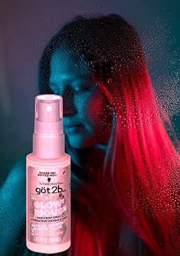 Miniatura 2 de got2b GLOW'RIOUS - Espray metálico brillante para el cabello y purpurina corporal de 1.69 onzas (plateado)