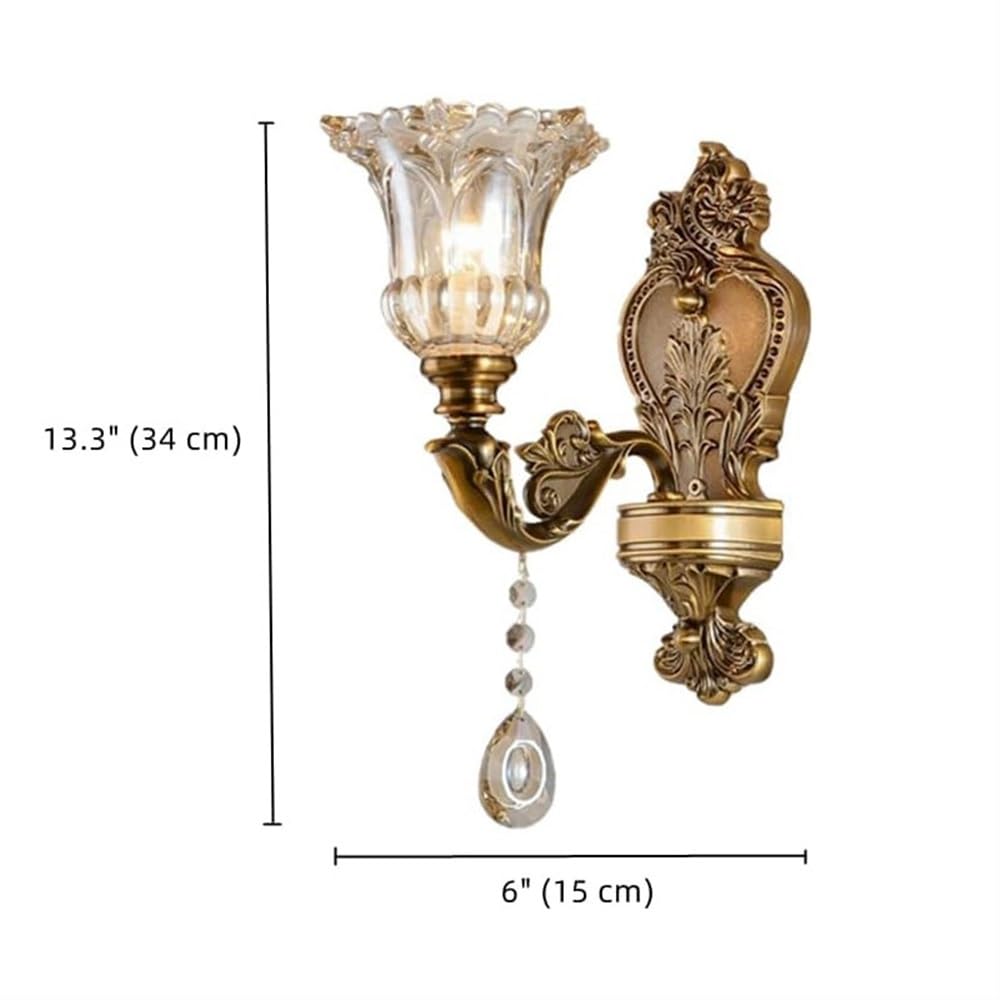 Genérico Aplique de pared de cristal europeo