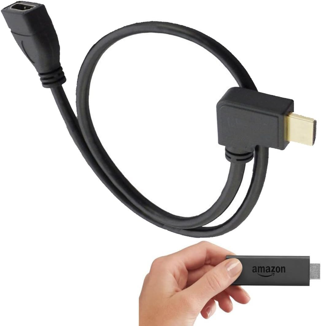 Mr.Gadget’s Solutions Right Angle 90 Degrees TV HDMI 1 Meter Male to Female Extender Extension Wire Cable Lead For Amazon Fire Stick Mr.Gadget’s Solutions Right Angle 90 Degrees TV HDMI 1 Meter Male to Female Extender Extension Wire Cable Lead For Amazon Fire Stick