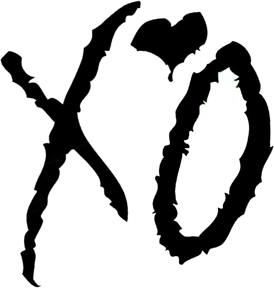 The Weeknd XO Vinyl Sticker Car Truck Window Laptop Macbook Wall Art (6" tall, Black)