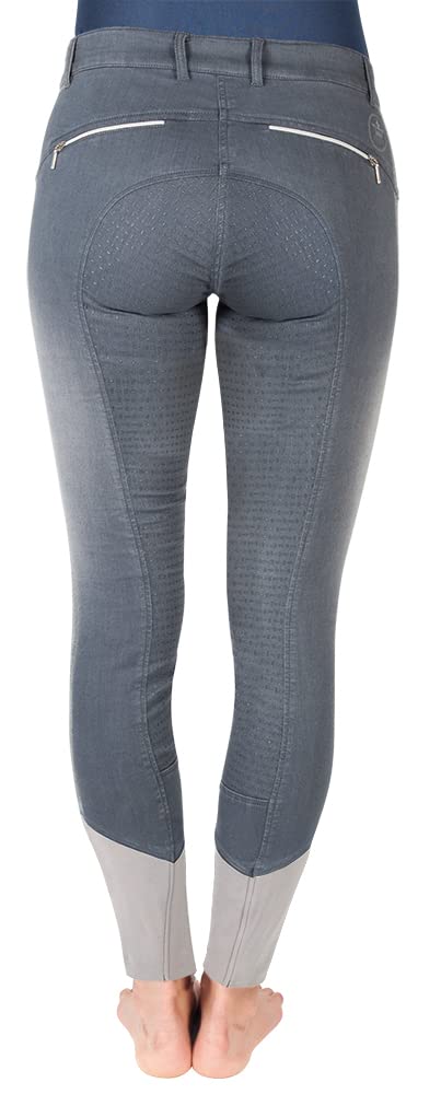 PFIFF 102682 Reithose Jaluna, Silikon-Grip Vollbesatz, Jeans-Optik, Damen 34-48