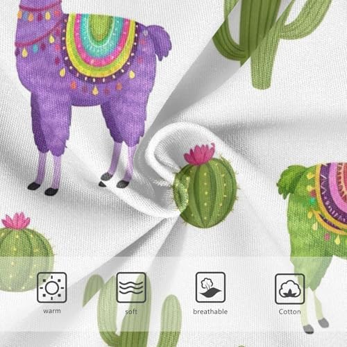 Colorful Llamas Cactus Cute Girls' Underwear, Toddler Girl Briefs, Girls Underwear Cotton, 2–8 Years3