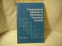 Computational Methods in Elementary Numerical Analysis 0471104205 Book Cover