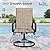 PHI VILLA 7 PCS Patio Dining Set, Rectangle Metal Table with 1.57" Umbrella Hole and 6 High Back Textilene Swivel Chairs, Suitable for All Weather