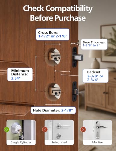 Philips WiFi Smart Lock with Handle, Fingerprint Keyless Entry Door Lock with WiFi Bridge, Smart Locks for Front Door with Handle Set, APP Remote Control, Work with Alexa&Google Assistant, Auto-Lock - image 9
