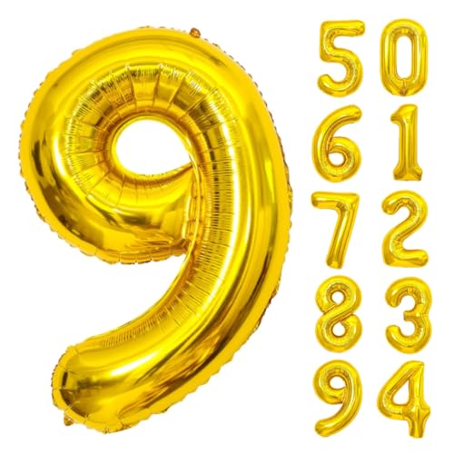 Diva 数字バルーン ビッグ約90cm バルーン 風船 大きい 巨大 数字 ビッグバルーン 大きい風船 飾り付け 誕生日 記念日 イベント 内祝い くすみ 9 ゴールド 金