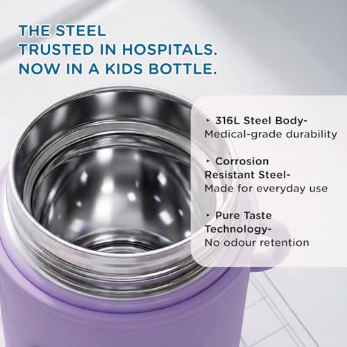 Image of Mee Mee Kiddo Tumbler Kids Insulated Water Bottle 550ml | SUS316L Stainless Steel | 3-in-1 Straw, Sip & Cup | Leakproof & BPA-Free | 24H Cold & 12H Hot | School Bottle with Strap
