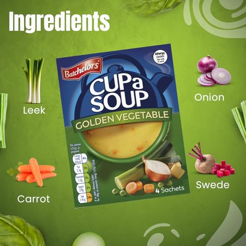 Image of Batchelors Cup A Soup Golden Vegetable- 82gms | Instant Soup Mix | Home Style | Ready in Minutes | No Additives or Preservatives | Serves 3-4 (Pack of 3)