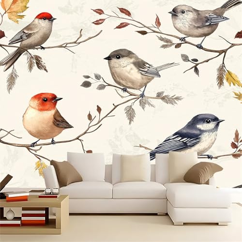 Papier Peint Vintage Intissé Oiseaux : Rénovation Murale Facile