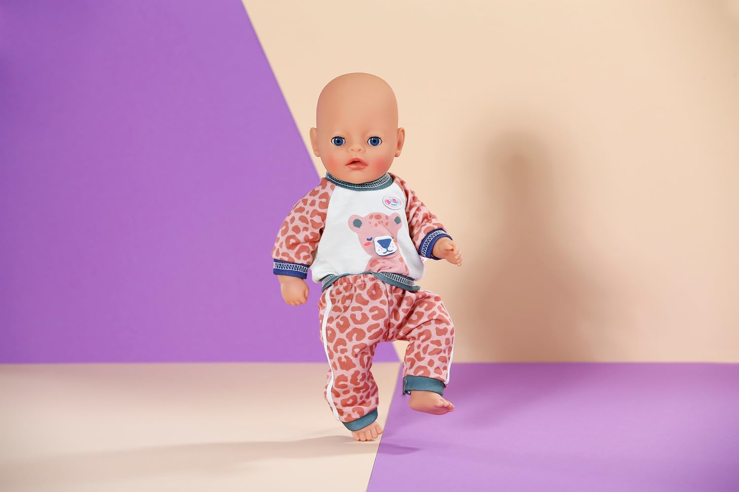 BABY born Tracksuit with Jungle Flap Design, Sweatshirt and Leopard Trousers - High Quality Accessories for Dolls - Clothes Suitable for All 36 cm Dolls