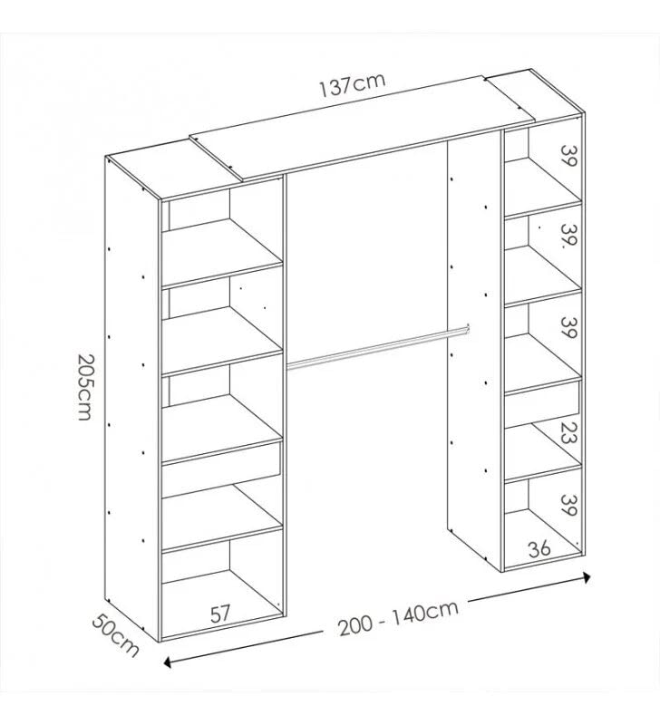 Rimobel-Suit-Vestidor-Melamina-Blanco-Normal Rimobel-Suit-Vestidor-Melamina-Blanco-Normal
