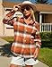 Zeagoo Flannels Shirts for Women Button Down Long Sleeve Halloween Coat Cute Fall Fashion Plaid Blouse Top Orange