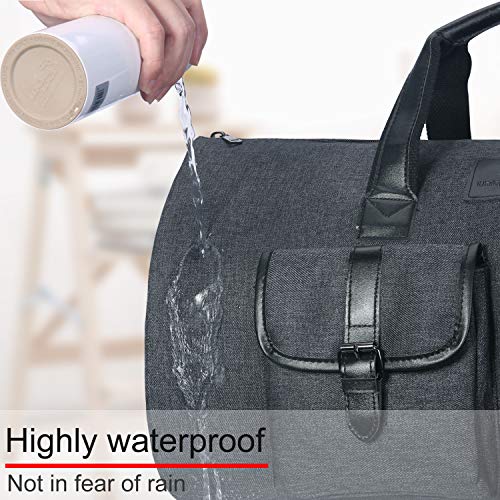Carry-on Garment Bag Large Duffel Bag Suit Travel Bag Weekend Bag Flight Bag with Shoe Pouch for Men Women (Black)