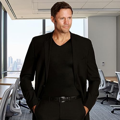 Insta Slim - Made in USA - Men’s Slimming Compression Body Shaper V-Neck for Back Support, Gynecomastia & Hernias4