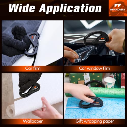 Image of WRAPXPERT Wrapping Paper Cutter 4Pack (19 Blades), Vinyl Cutter Car Wrap Cutting Tool Snitty Safety Vinyl Film Cutter with Razor Blade for Window Tint, Car Wrap